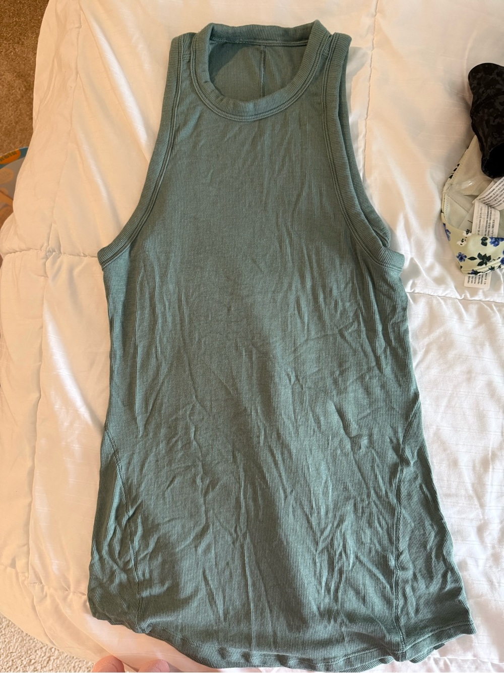 lululemon athletica Ribbed Tank Top — Sage